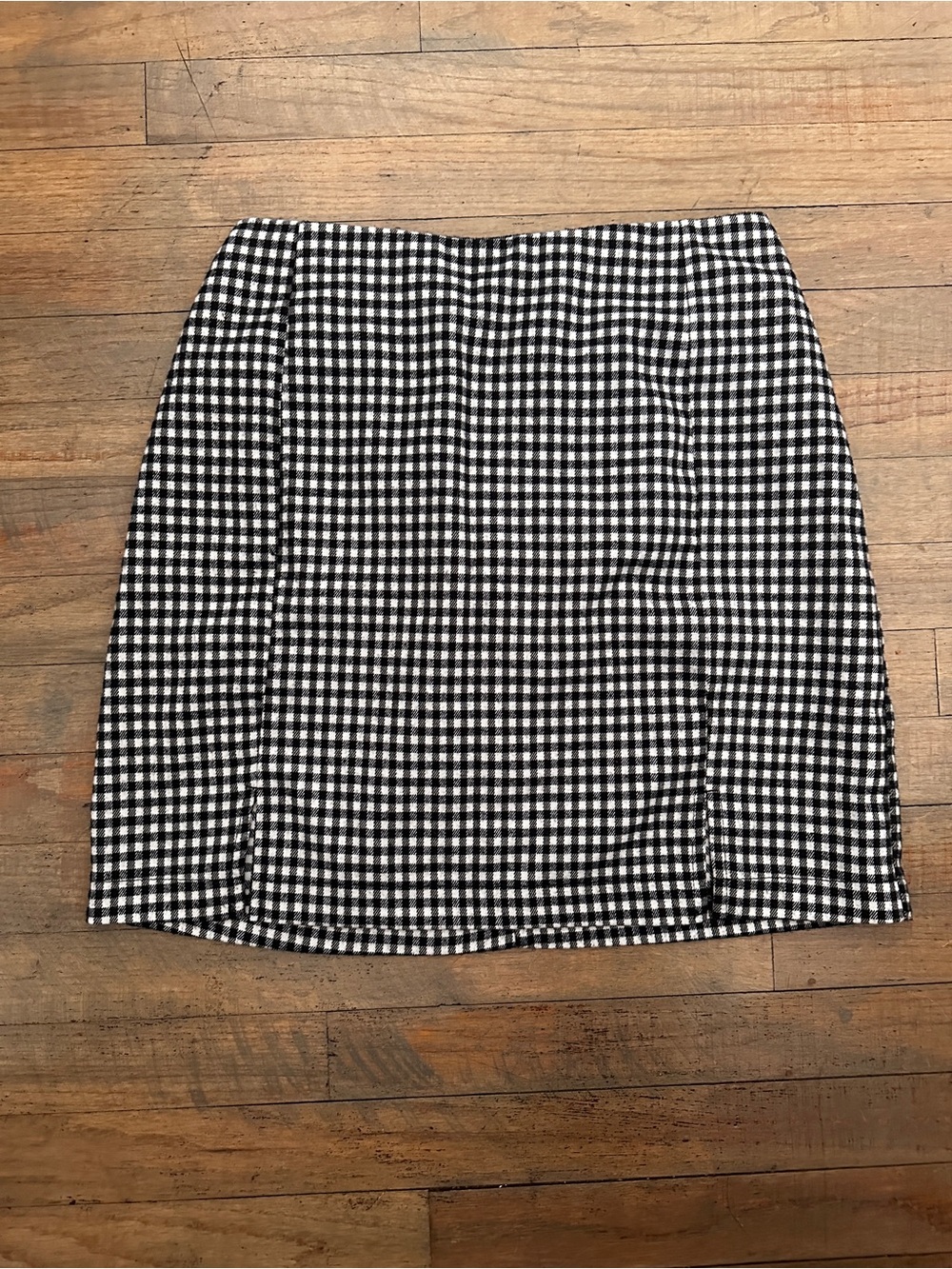 Eyeshadow Black & White Gingham Pencil Skirt
